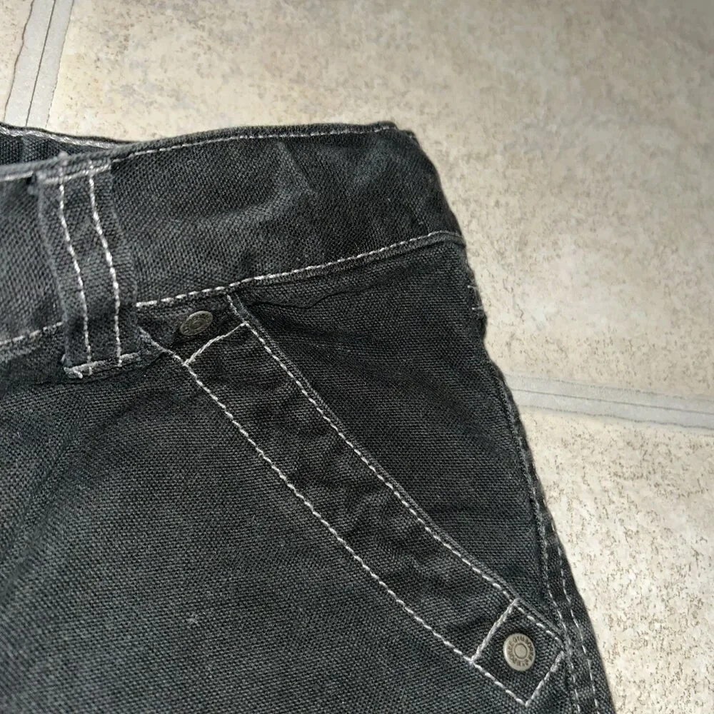 Gymboree Shorts Boys Size 7 Black Denim Jean Adjustable Waist